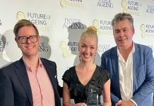 (l-r) From SVCS, James Boshier, Erin Hartwell and Inside Ageing's Sean McKeown