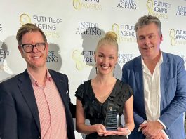 (l-r) From SVCS, James Boshier, Erin Hartwell and Inside Ageing's Sean McKeown