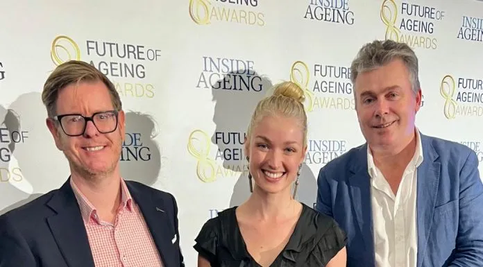 (l-r) From SVCS, James Boshier, Erin Hartwell and Inside Ageing's Sean McKeown