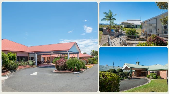 Hervey Bay Masters Lodge (left), Ingham Bluehaven (top right) and Melany Erowal (bottom right).