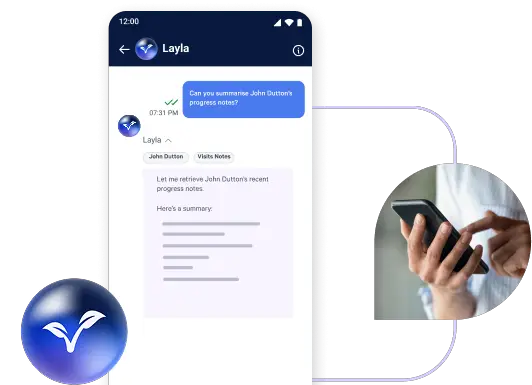 AlayaCare's Layla AI-enabled software.
