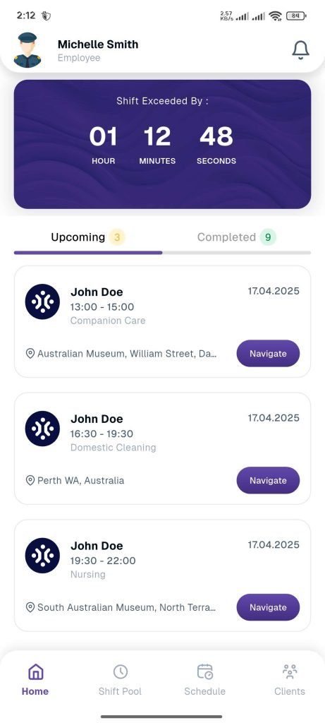 imploy app homepage