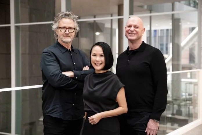 (l-r) John Andreas (Director, WMK) , Julie Ockerby (Director, Meli Studio), Greg Barnett (Managing Director, WMK)