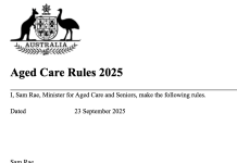 Aged Care Rules 2025.